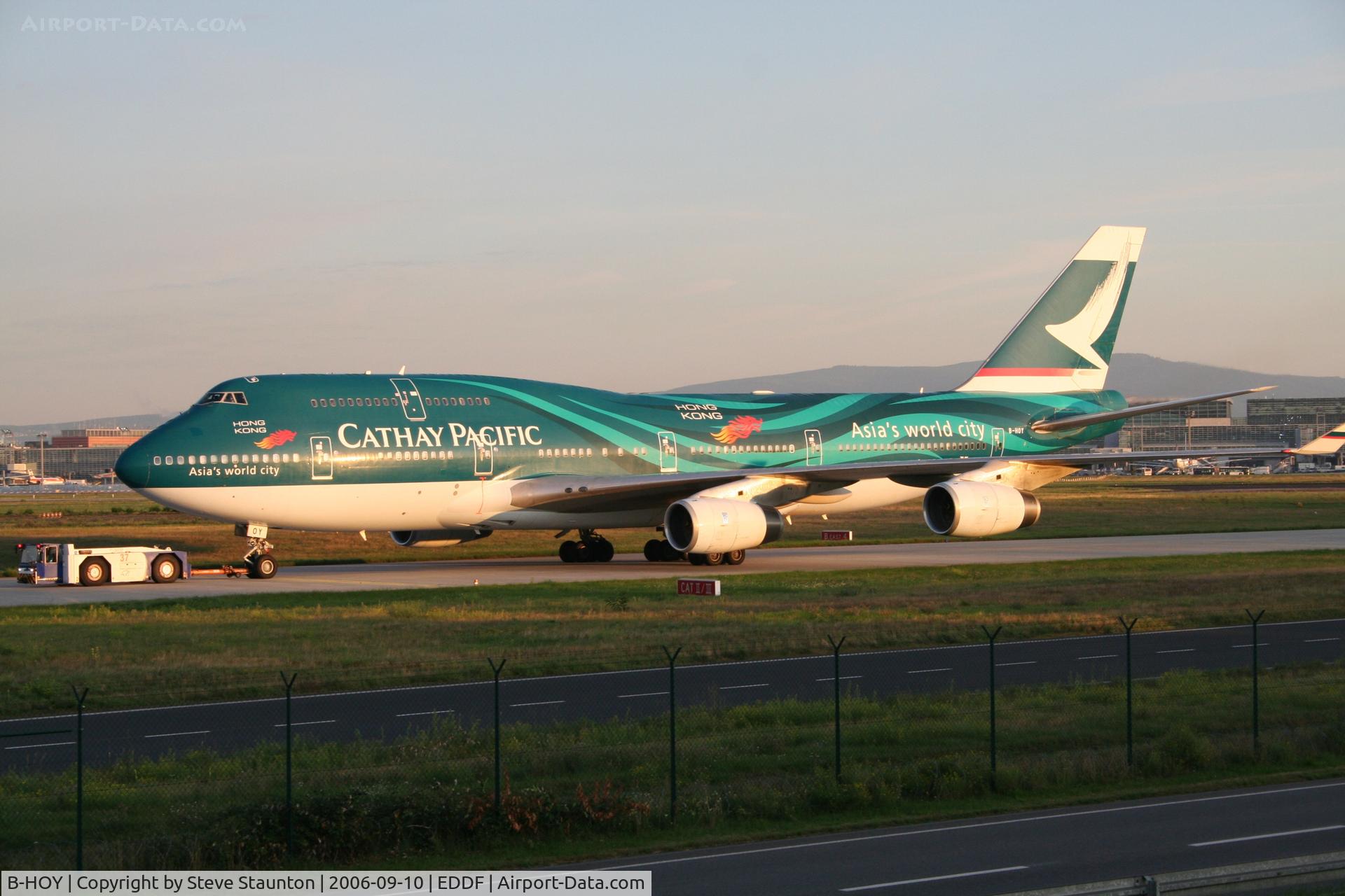 B-HOY, 1991 Boeing 747-467 C/N 25351, Taken at Frankfurt September 2006