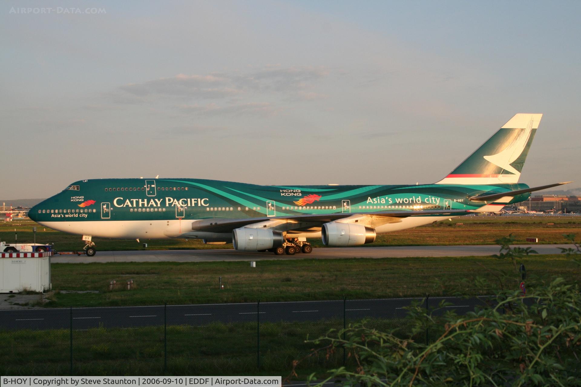 B-HOY, 1991 Boeing 747-467 C/N 25351, Taken at Frankfurt September 2006