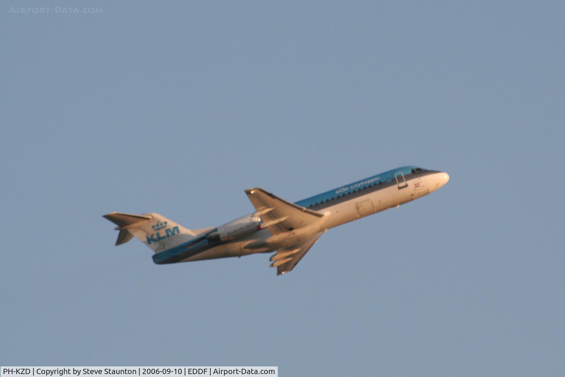 PH-KZD, 1997 Fokker 70 (F-28-0070) C/N 11582, Taken at Frankfurt September 2006