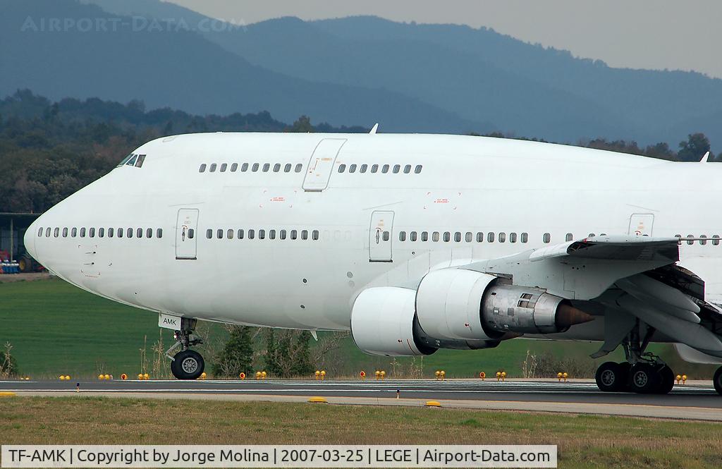 TF-AMK, 1983 Boeing 747-312 C/N 23028, Entering RWY 20 for take off.