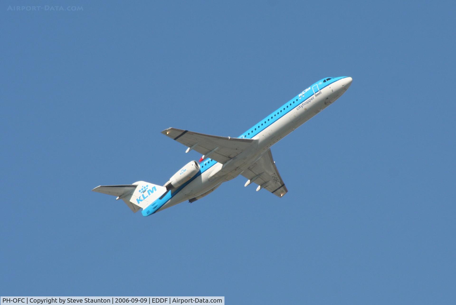 PH-OFC, 1989 Fokker 100 (F-28-0100) C/N 11263, Taken at Frankfurt September 2006