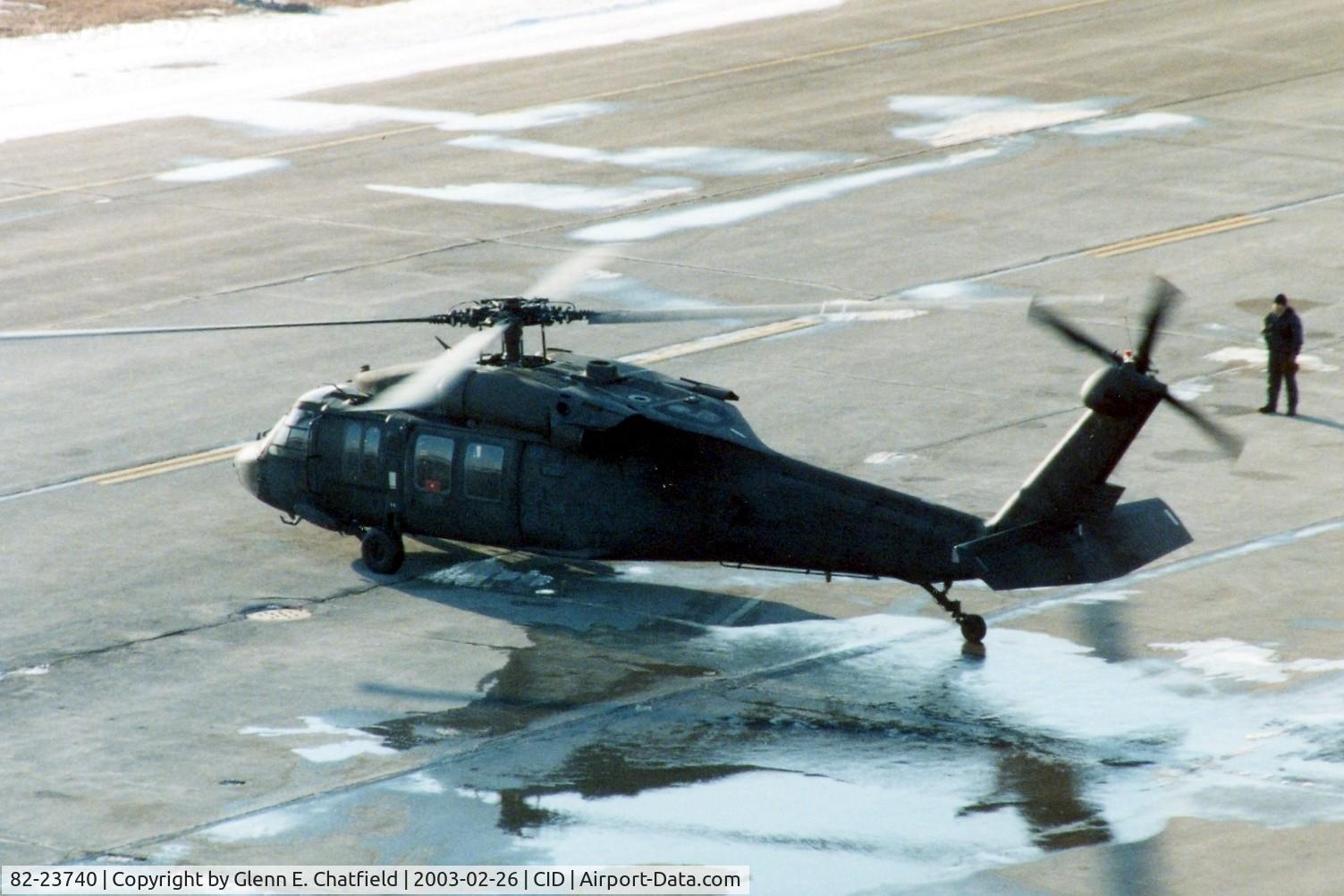 82-23740, 1982 Sikorsky UH-60A Black Hawk C/N 70563, UH-60A seen from the control tower