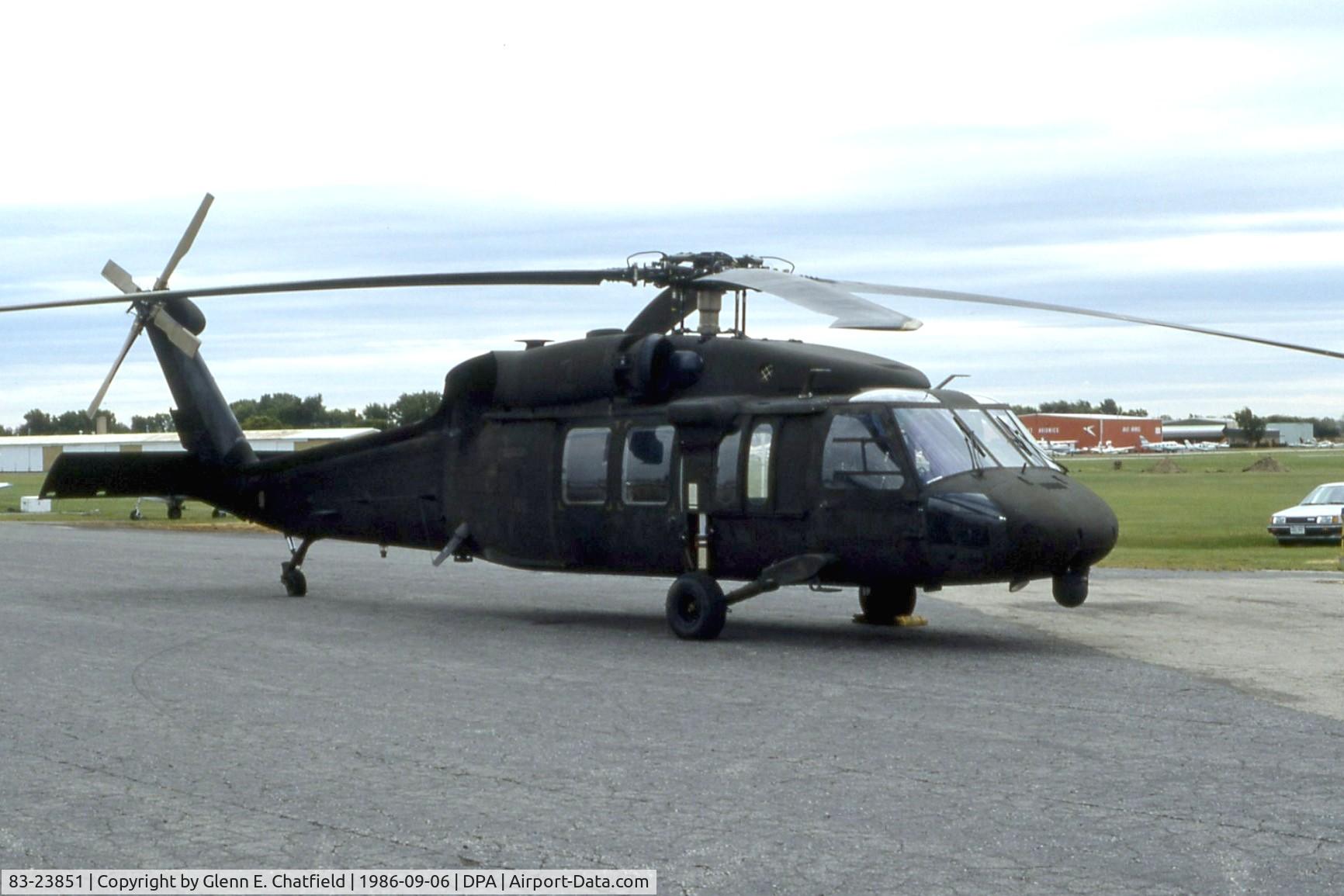 83-23851, 1983 Sikorsky UH-60A Black Hawk C/N 70676, UH-60A stopping over