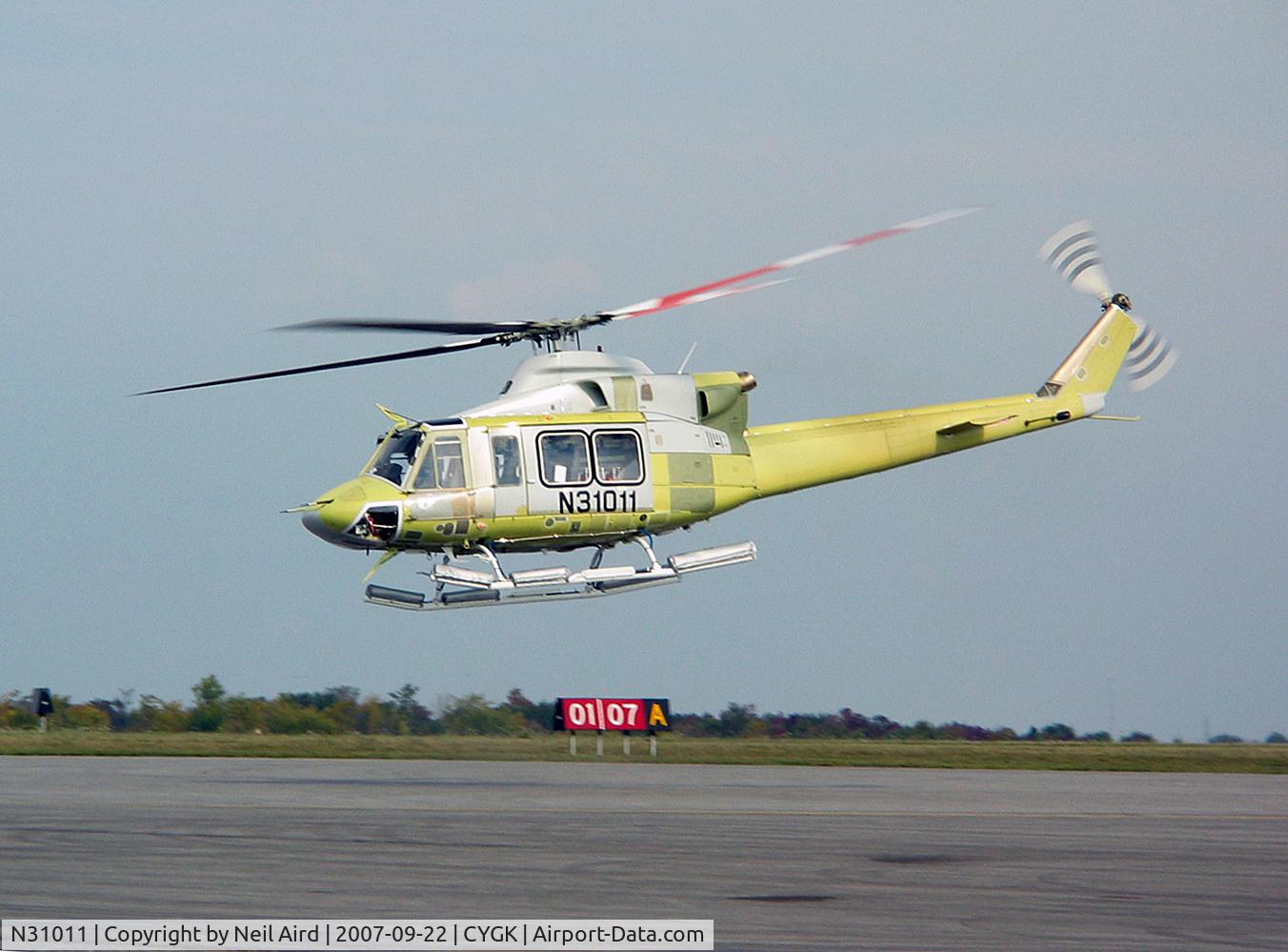 N31011, Bell 412EP C/N 36446, Departing on delivery flight Bell 412EP (36446)