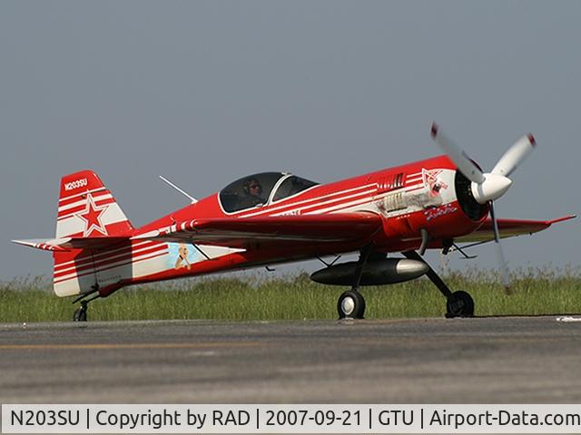 N203SU, 1989 Sukhoi Su-26 C/N 02-03, Taxi at GTU