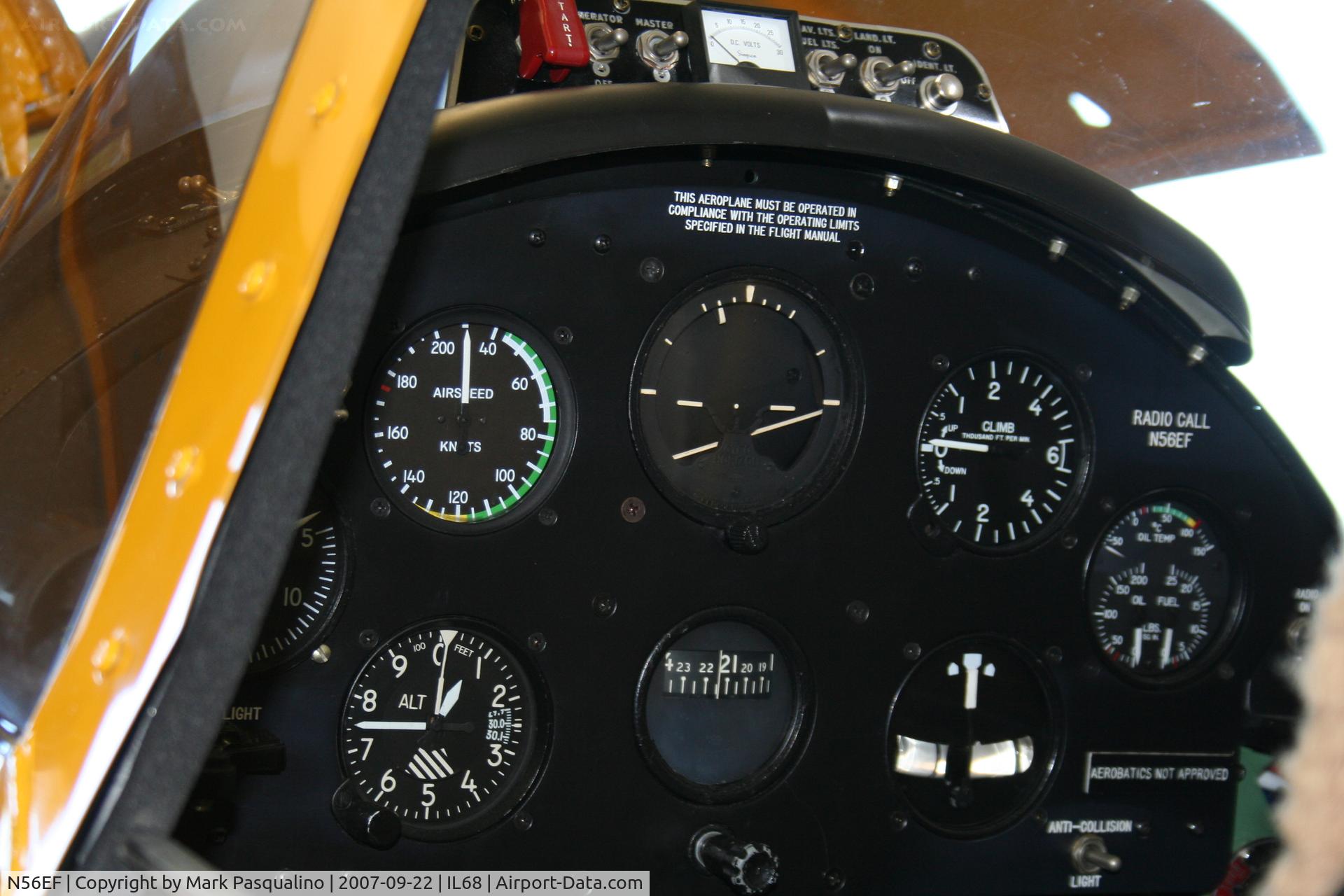 N56EF, De Havilland Canada DHC-1B-2-S5 Chipmunk Mk2 C/N 194-232, Front cockpit