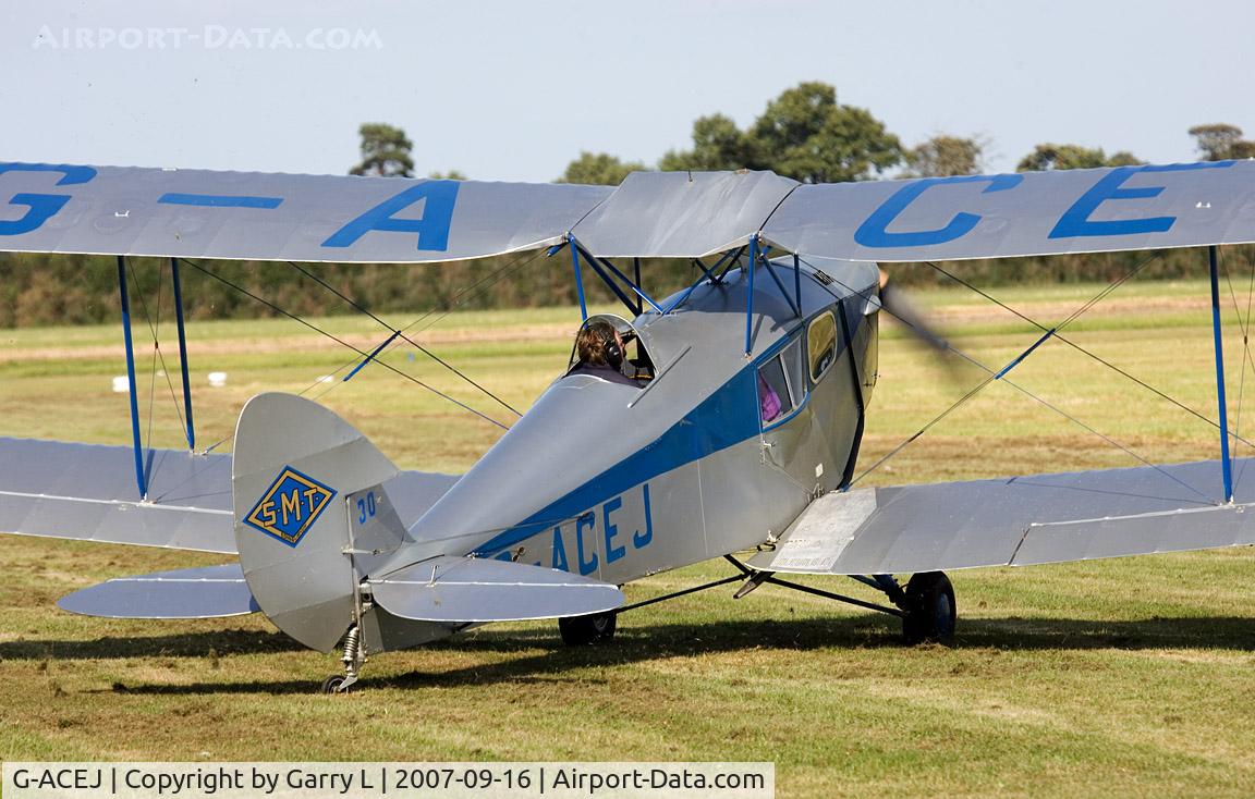 G-ACEJ, 1933 De Havilland DH.83 Fox Moth C/N 4069, DH83 Fox Moth taxis out for departure at the Turweston Vintage Transport Day Sept 2007