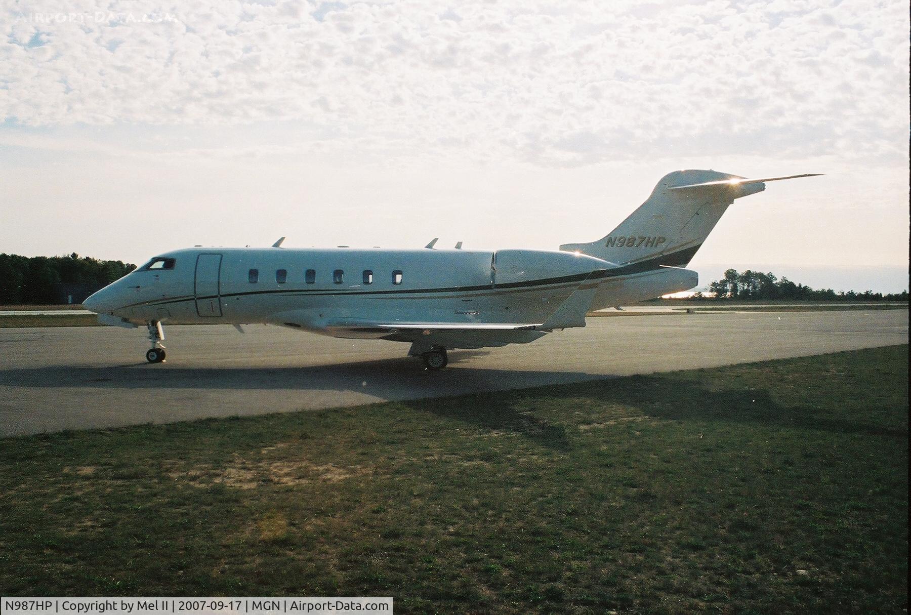 N987HP, 2005 Bombardier Challenger 300 (BD-100-1A10) C/N 20069, Parked @ Harbor Springs Airport (MGN)