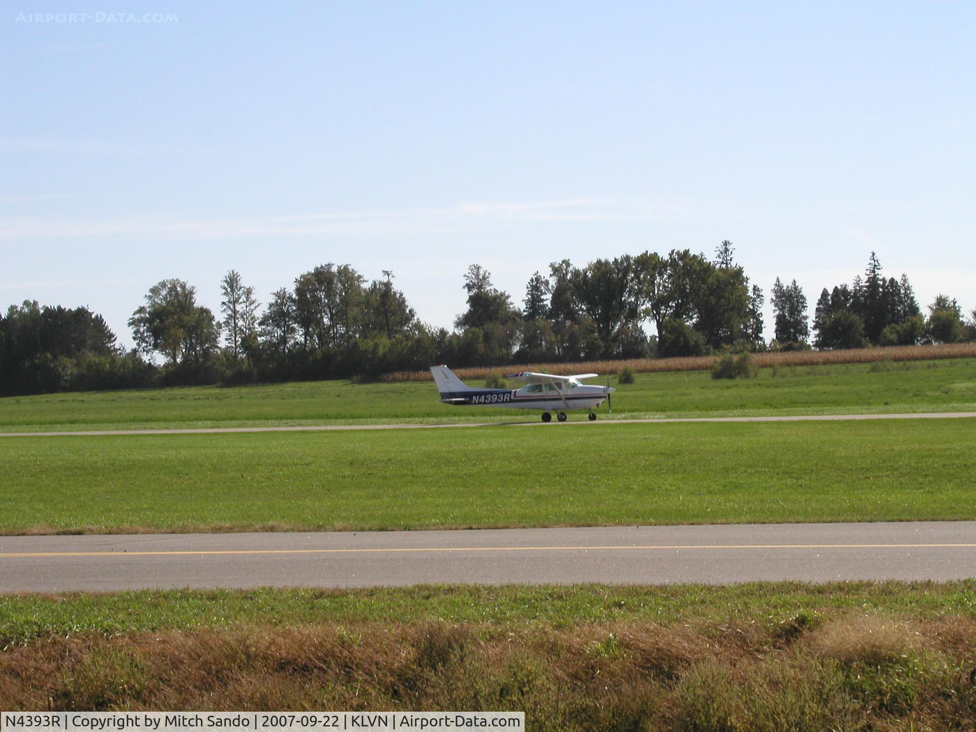 N4393R, 1974 Cessna 172M C/N 17263143, Rolling out after aborted 30 takeoff.