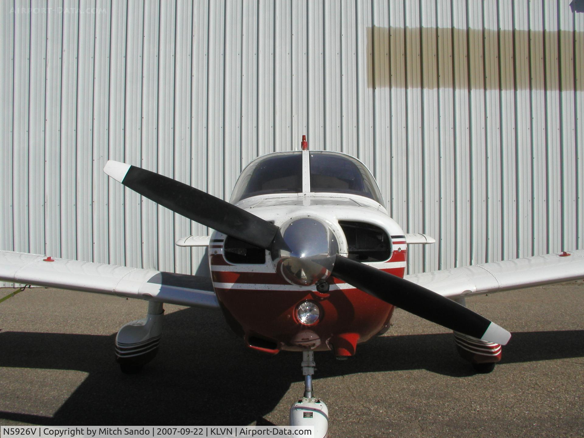 N5926V, Piper PA-28-161 C/N 287716217, Parked on the ramp at Airlake.