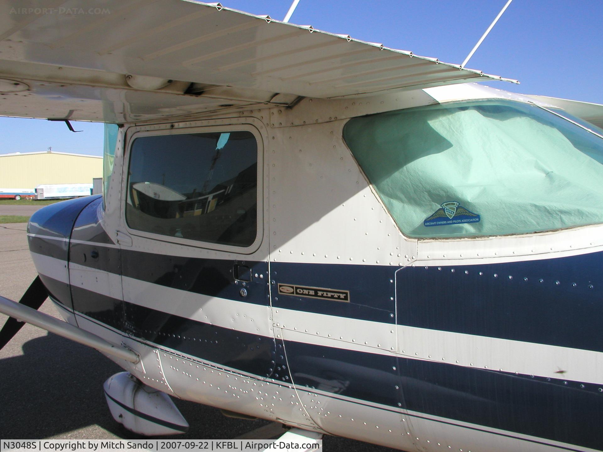 N3048S, 1967 Cessna 150G C/N 15066948, Tied down at Faribault.