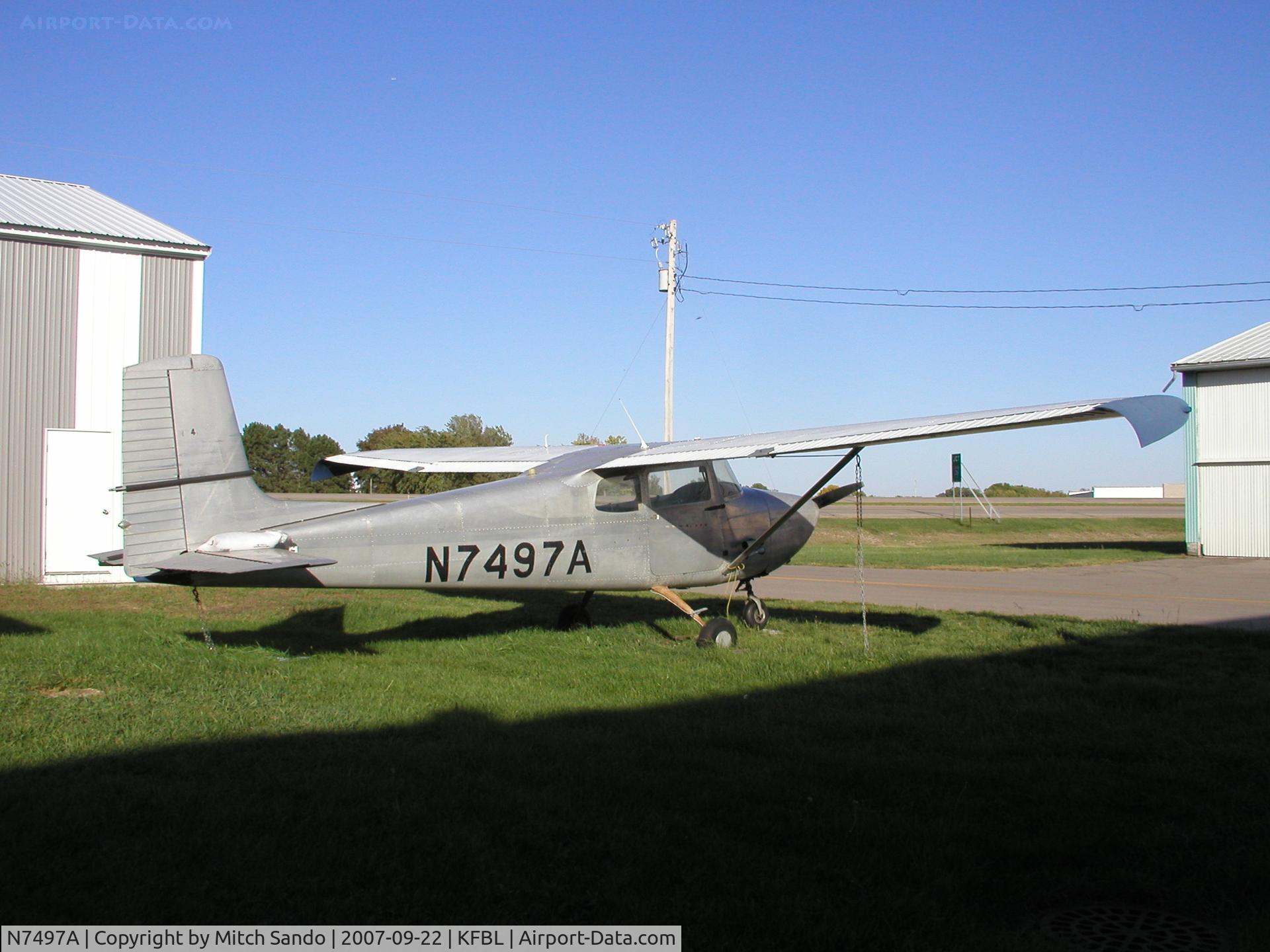 N7497A, 1956 Cessna 172 C/N 29597, Tied down at Faribault.