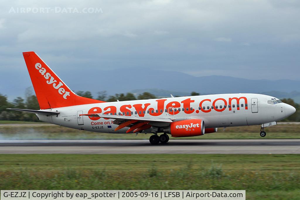 G-EZJZ, 2003 Boeing 737-73V C/N 32421, landing on rwy 16