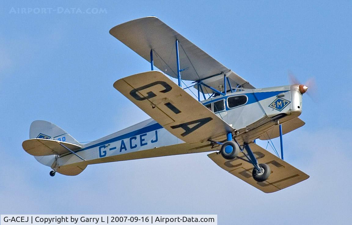 G-ACEJ, 1933 De Havilland DH.83 Fox Moth C/N 4069, DH83 Fox Moth departing from the Turweston Vintage Transport Day Sept 2007