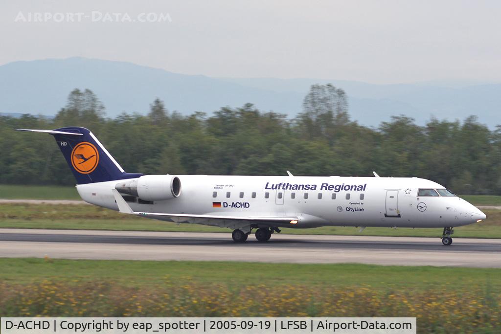D-ACHD, 2000 Canadair CRJ-200LR (CL-600-2B19) C/N 7403, departing on rwy 16