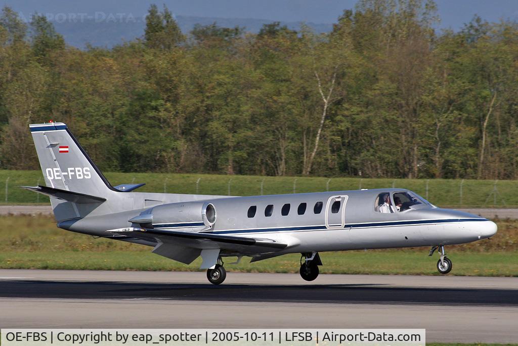 OE-FBS, 1988 Cessna 551 Citation II/SP C/N 551-0574, landing on rwy 16