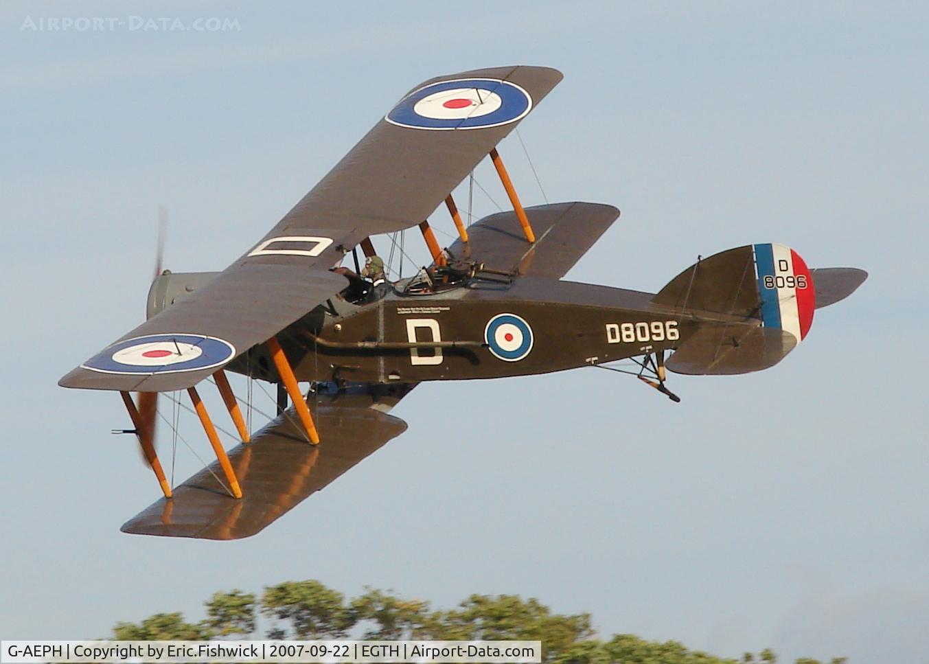 G-AEPH, 1918 Bristol F.2B Fighter C/N 7575, 41. D8096 at Shuttleworth Collection Air Display