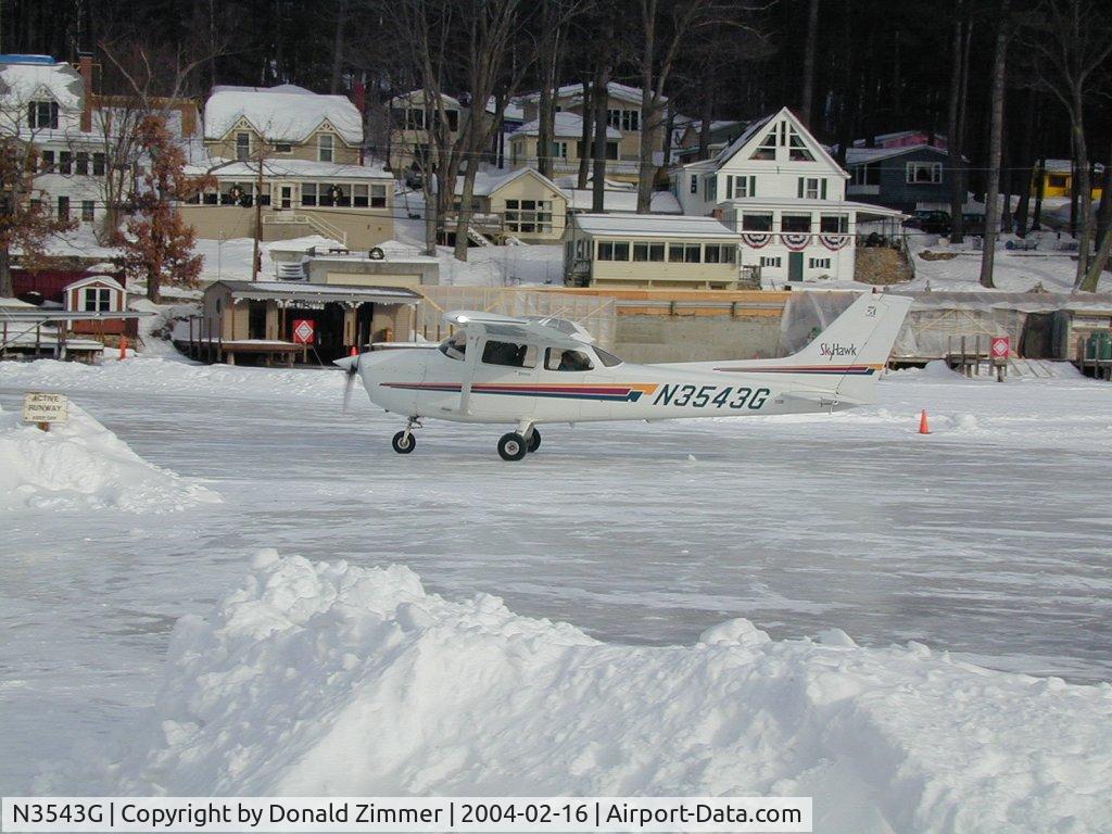 N3543G, Cessna 172R C/N 17281079, N3543G on the ice at Alton Bay, NH