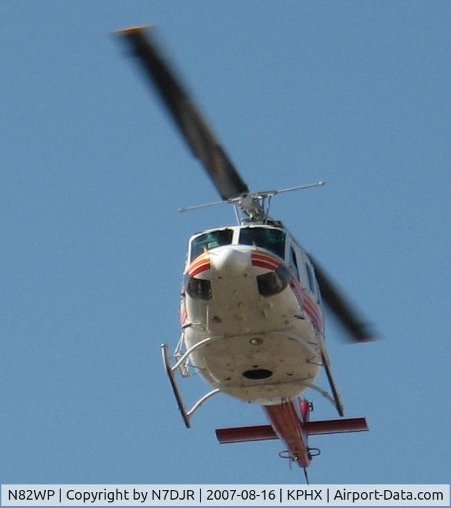N82WP, Bell 212 C/N 31128, N82WP over Tempe Crosscut