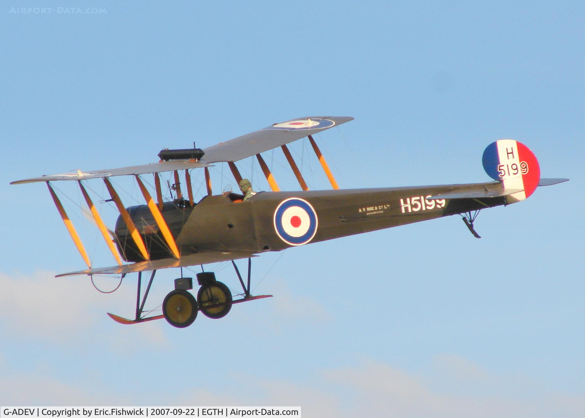 G-ADEV, 1918 Avro 504K C/N R3/LE/61400, 41. H5199 at Shuttleworth Collection Air Display - 110 hp and 75 mph