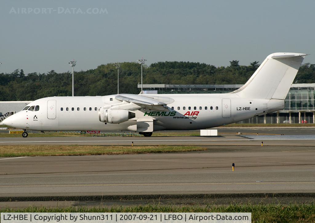 LZ-HBE, 1989 British Aerospace BAe.146-300 C/N E3131, Carrying CSKA Sofia Football Team this day... Take off rwy 14L