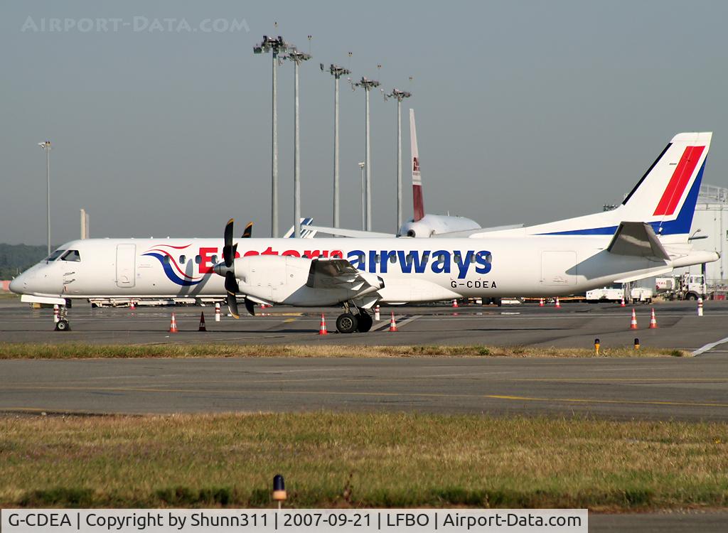 G-CDEA, 1994 Saab 2000 C/N 2000-009, On the general aviation apron and awaiting a new flight...