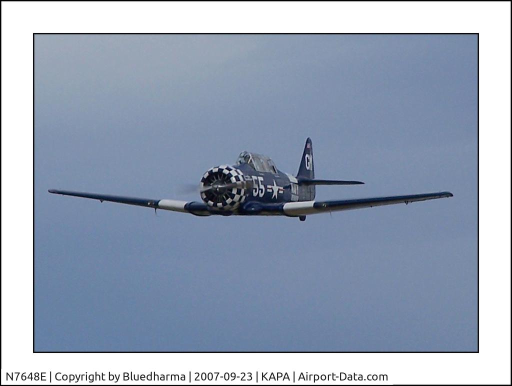 N7648E, 1942 North American SNJ-3 Texan C/N 78-6987, Trophy Hunter Speed Pass on 17L