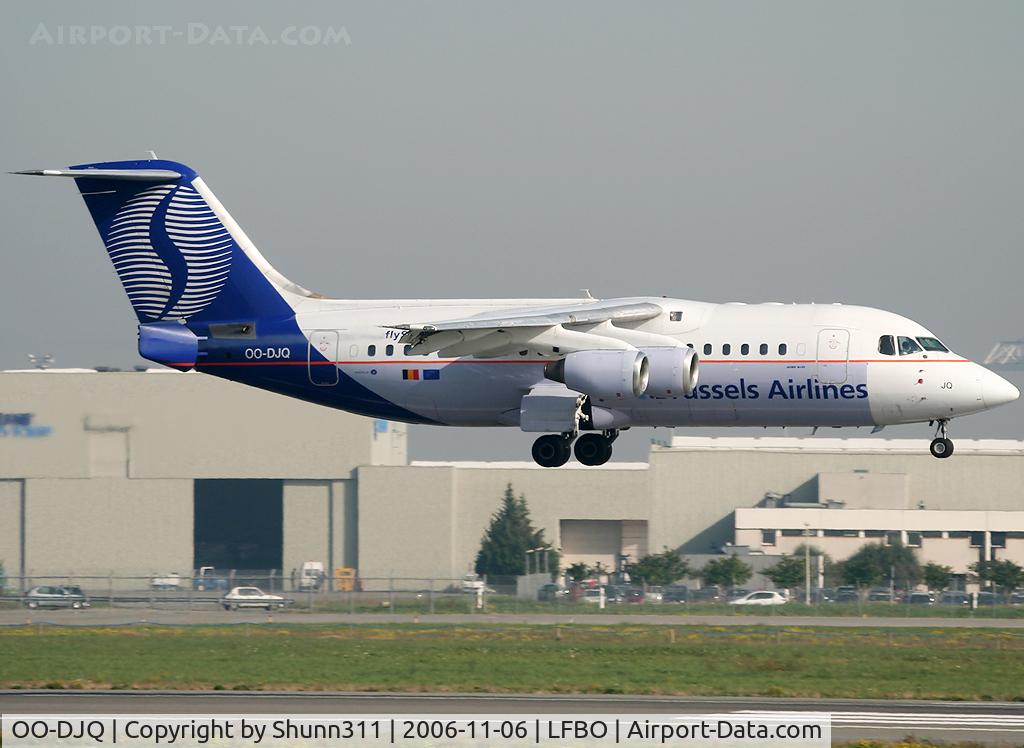 OO-DJQ, 1996 British Aerospace Avro 146-RJ85 C/N E.2289, Landing rwy 14R