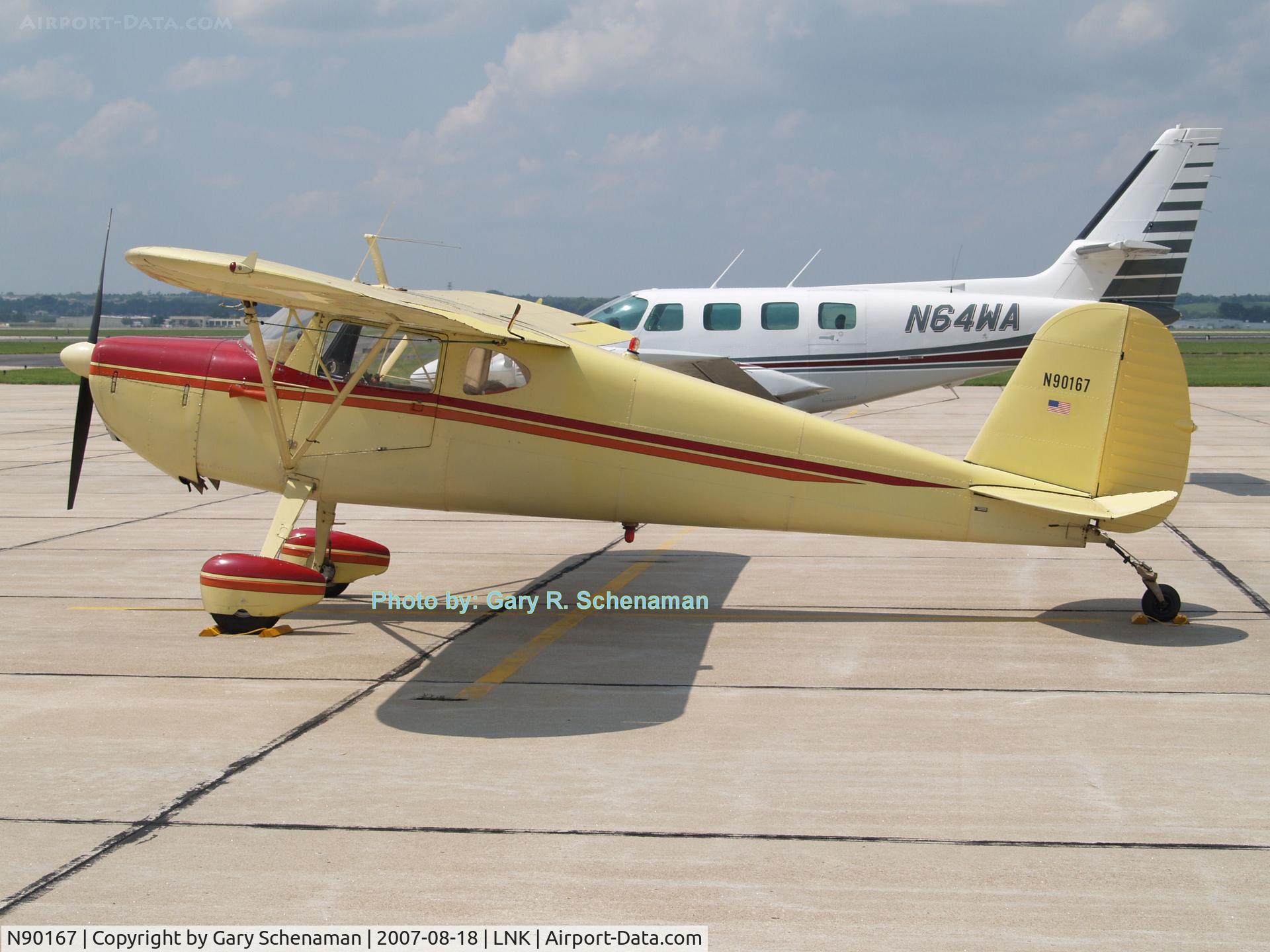 N90167, 1946 Cessna 140 C/N 9232, tarmac in Lincoln