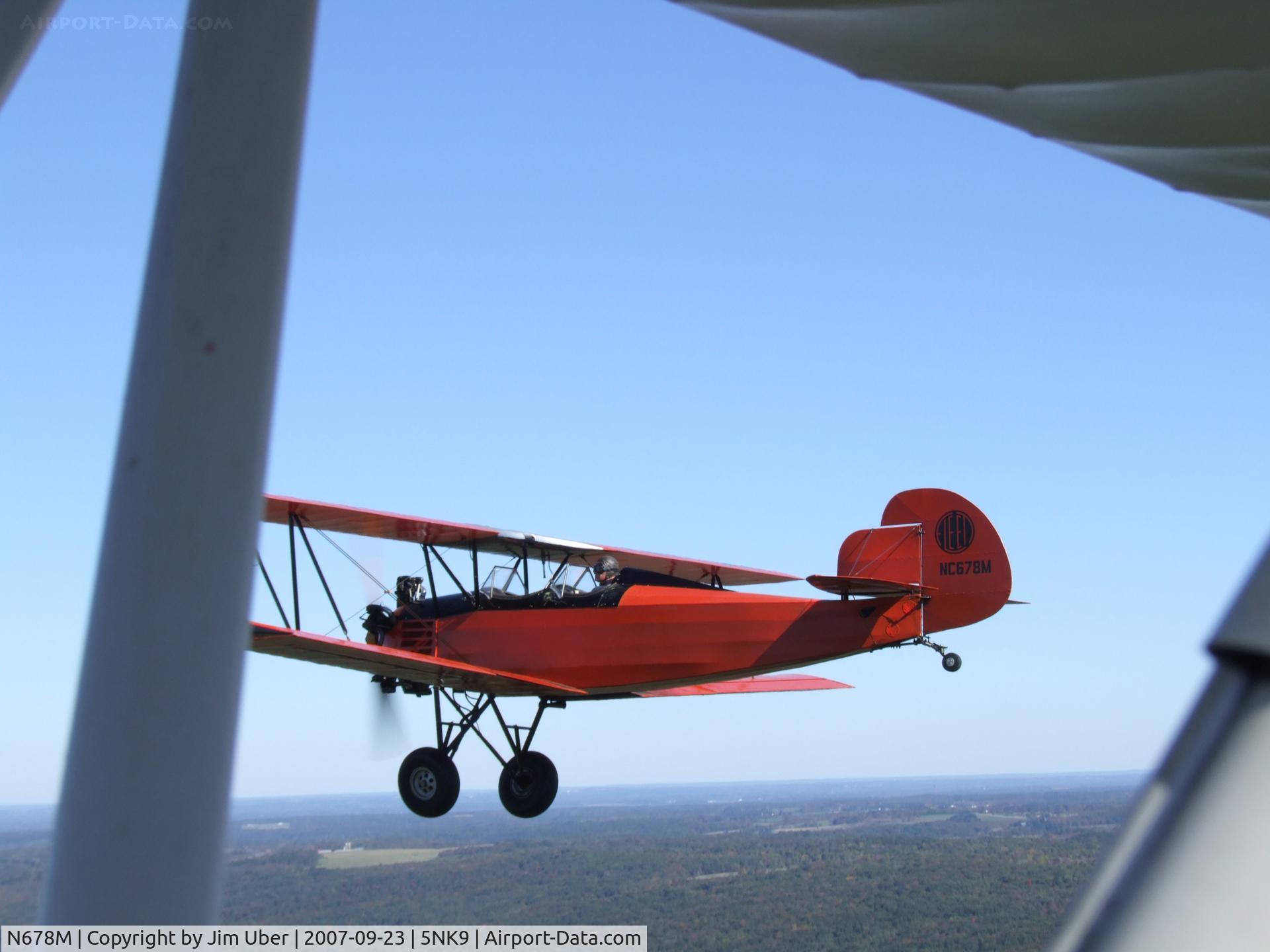 N678M, 1930 Fleet Model 2 C/N 226, Another view of George's Fleet 2, taken from our Fleet1 (N8600) over Strykersville