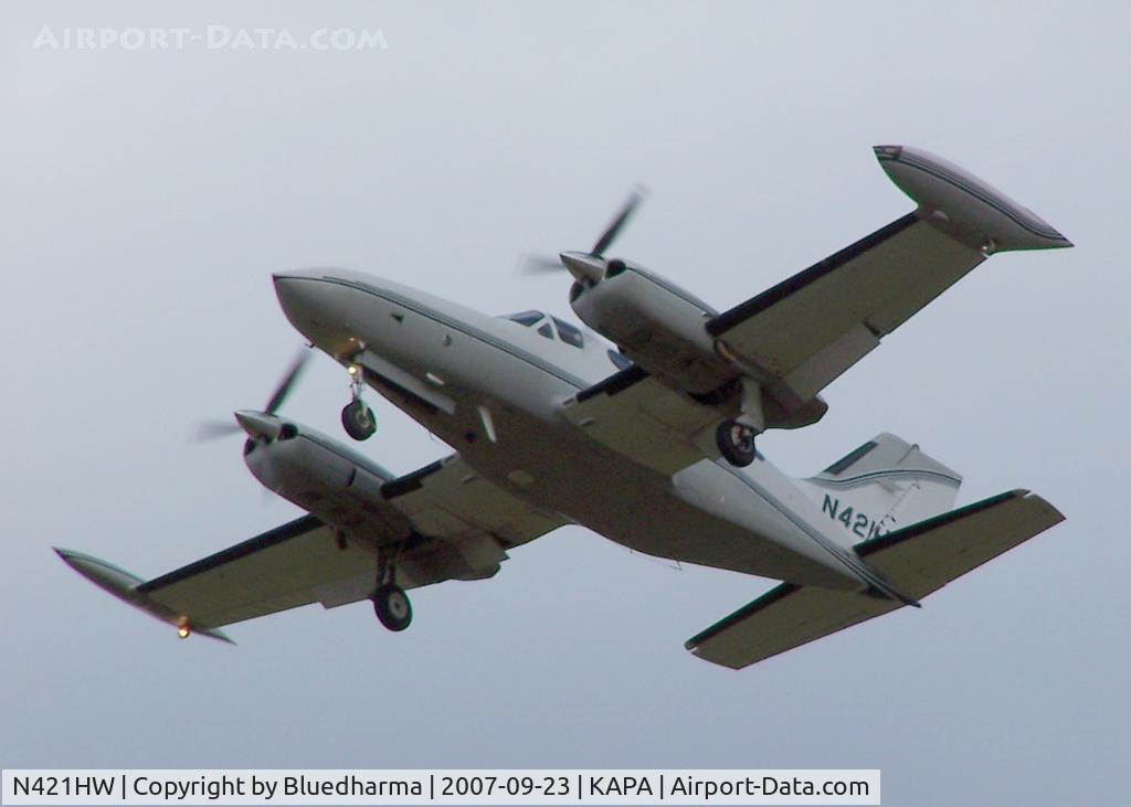 N421HW, 1974 Cessna 421B Golden Eagle C/N 421B0616, Abort Landing and flyby on 17L.