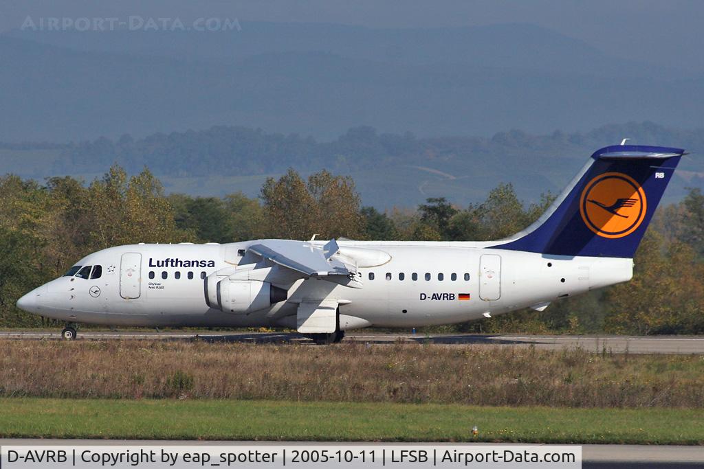 D-AVRB, 1994 British Aerospace Avro 146-RJ85 C/N E.2253, taxi to holdingpoint departing to FRA