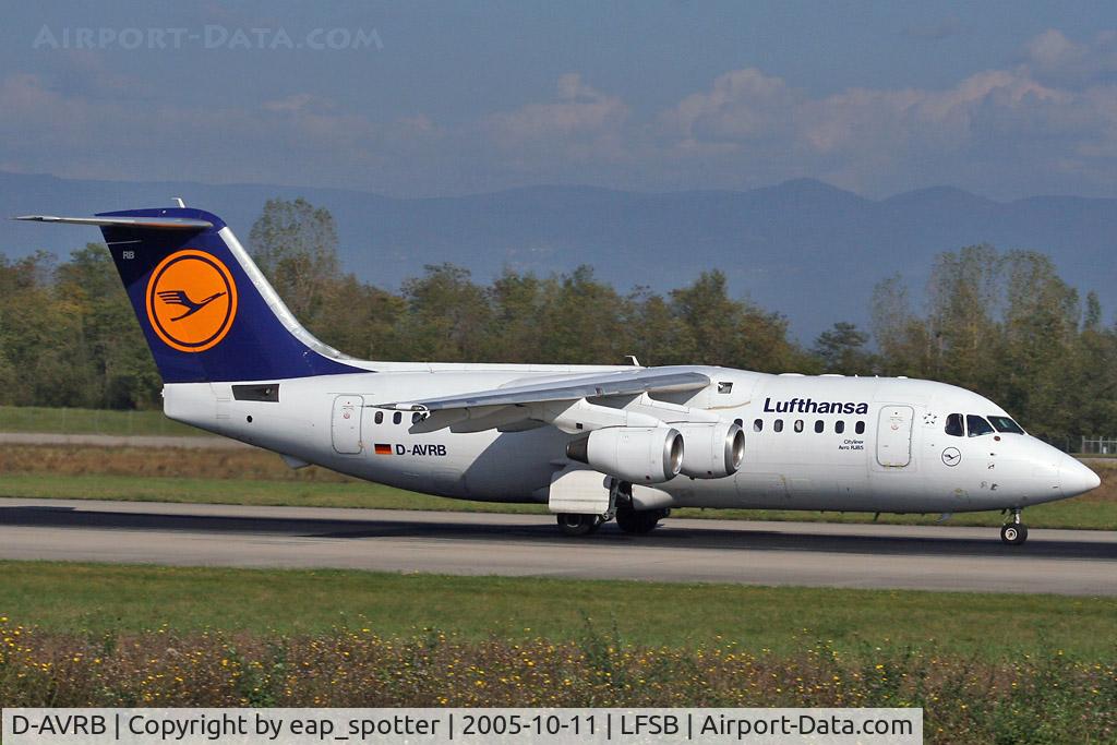 D-AVRB, 1994 British Aerospace Avro 146-RJ85 C/N E.2253, departing to FRA