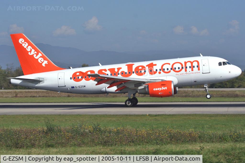 G-EZSM, 2003 Airbus A319-111 C/N 2062, landing rwy 16