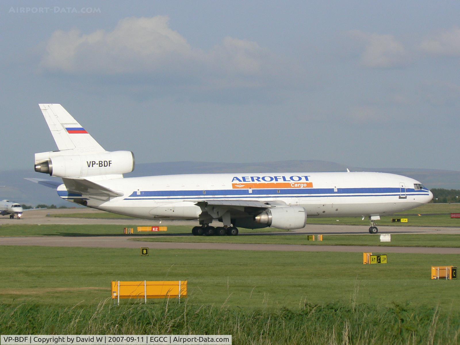 VP-BDF, 2004 McDonnell Douglas DC-10-40D(F) C/N 47855, Taxing out.