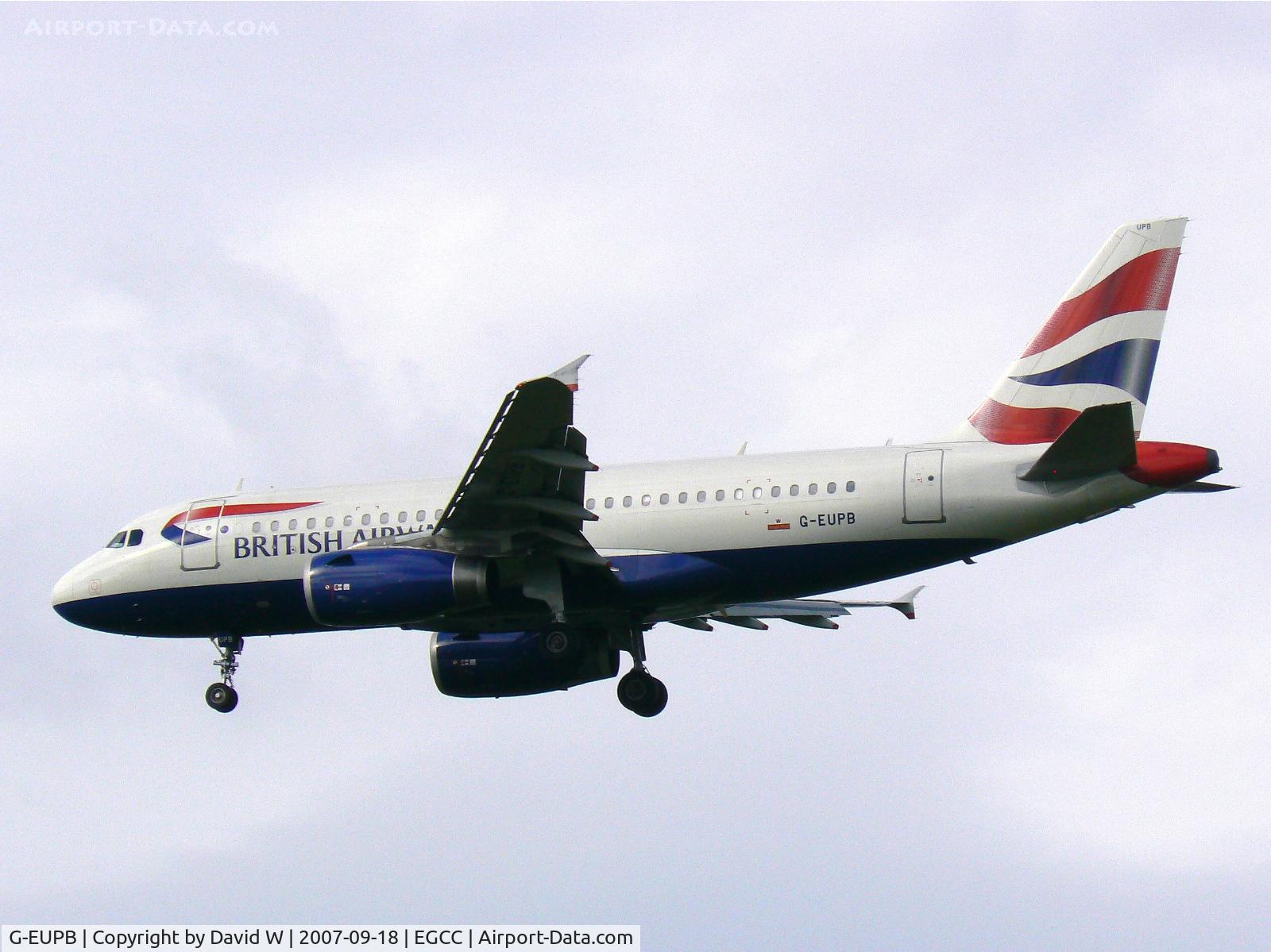 G-EUPB, 1999 Airbus A319-131 C/N 1115, Secords from landing.
