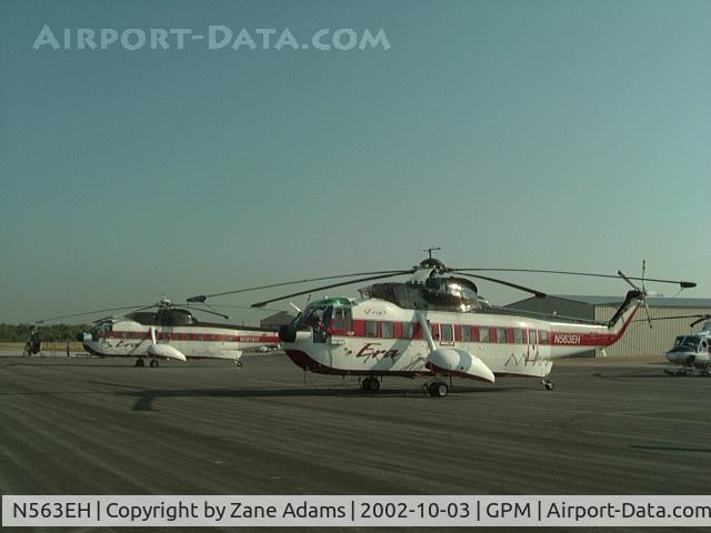 N563EH, 1978 Sikorsky S-61N C/N 61808, on the ramp at Grand Prairie  ERA helos taking shelter from Hurricane Lili
