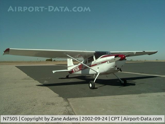 N7505, 1957 Cessna 180A C/N 32930, On the Ramp at Cleburne