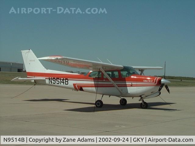 N9514B, 1981 Cessna 172RG Cutlass RG C/N 172RG0845, on the ramp at Arlington Muni - This airplane nearly killed me when the seat back gave way just after takeoff...yikes! One never likes to hear the stall horn at 50 feet!