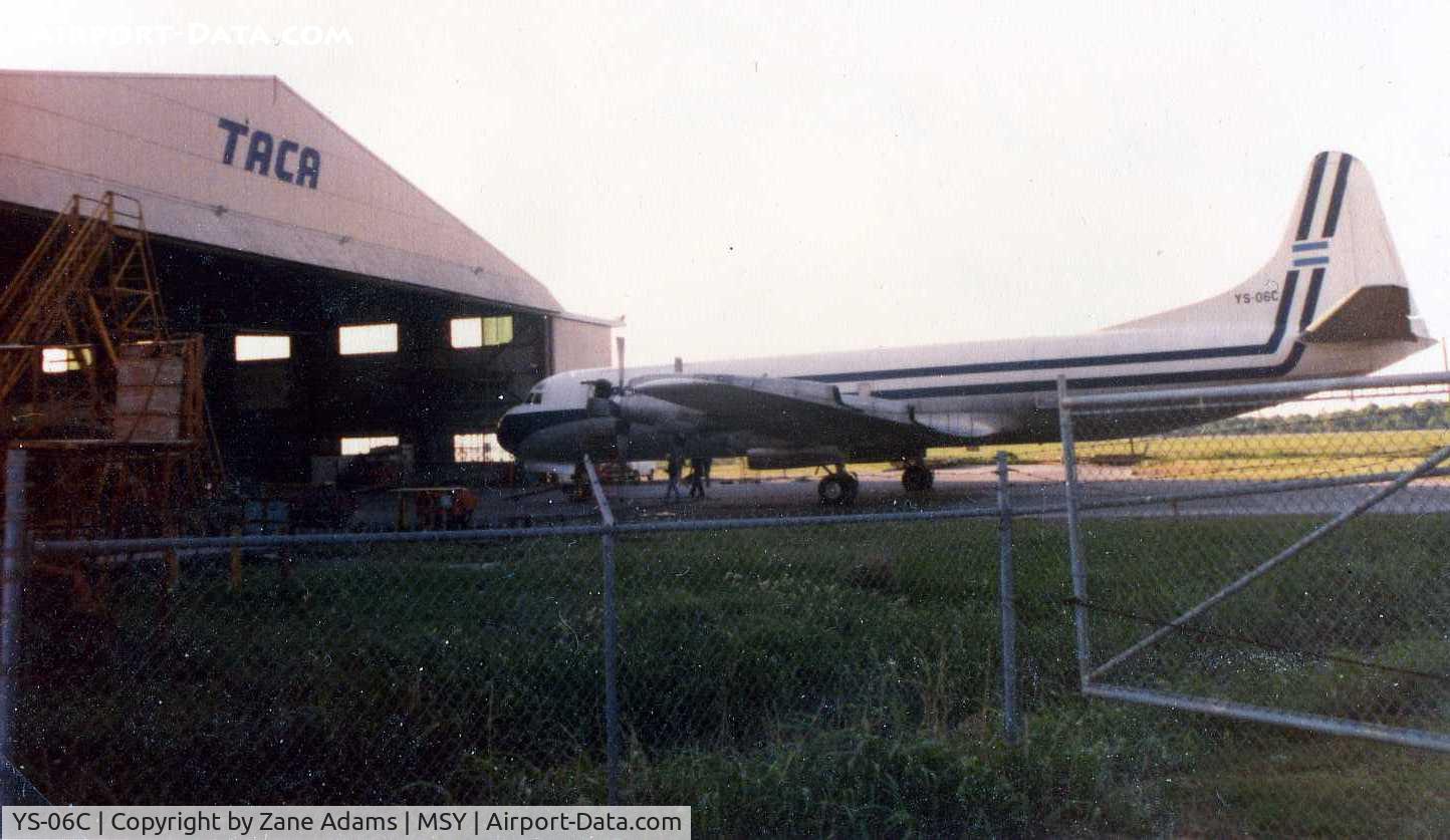 YS-06C, 1960 Lockheed L-188A(F) Electra C/N 1147, At TACA Hanger
