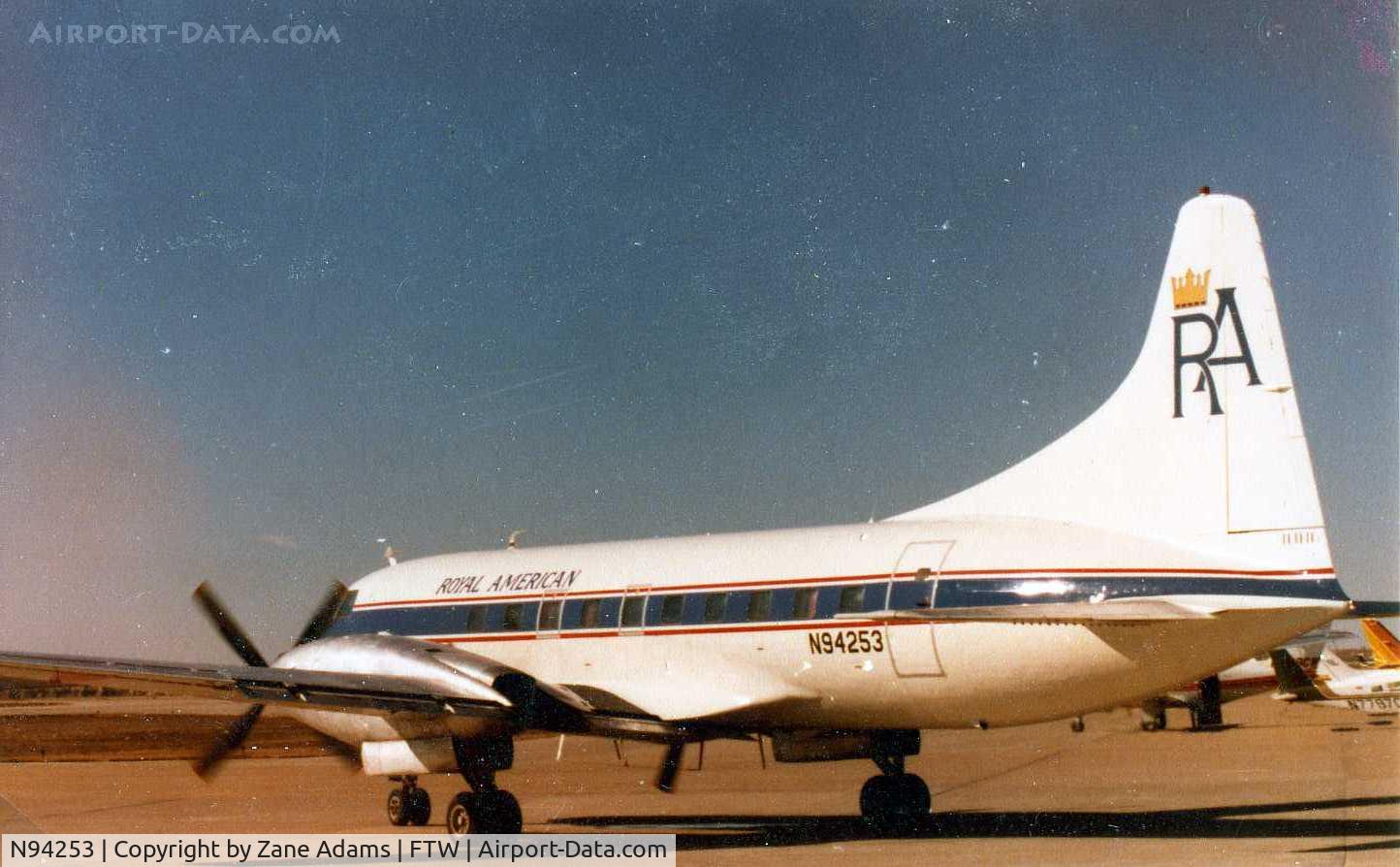 N94253, Convair 600-240D C/N 114, Royal American paint -  Former Texas Interantional