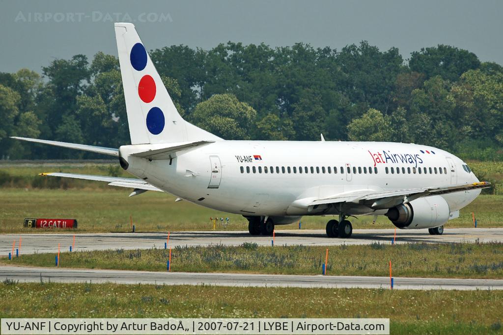 YU-ANF, 1985 Boeing 737-3H9 C/N 23330/1136, Jat Airways