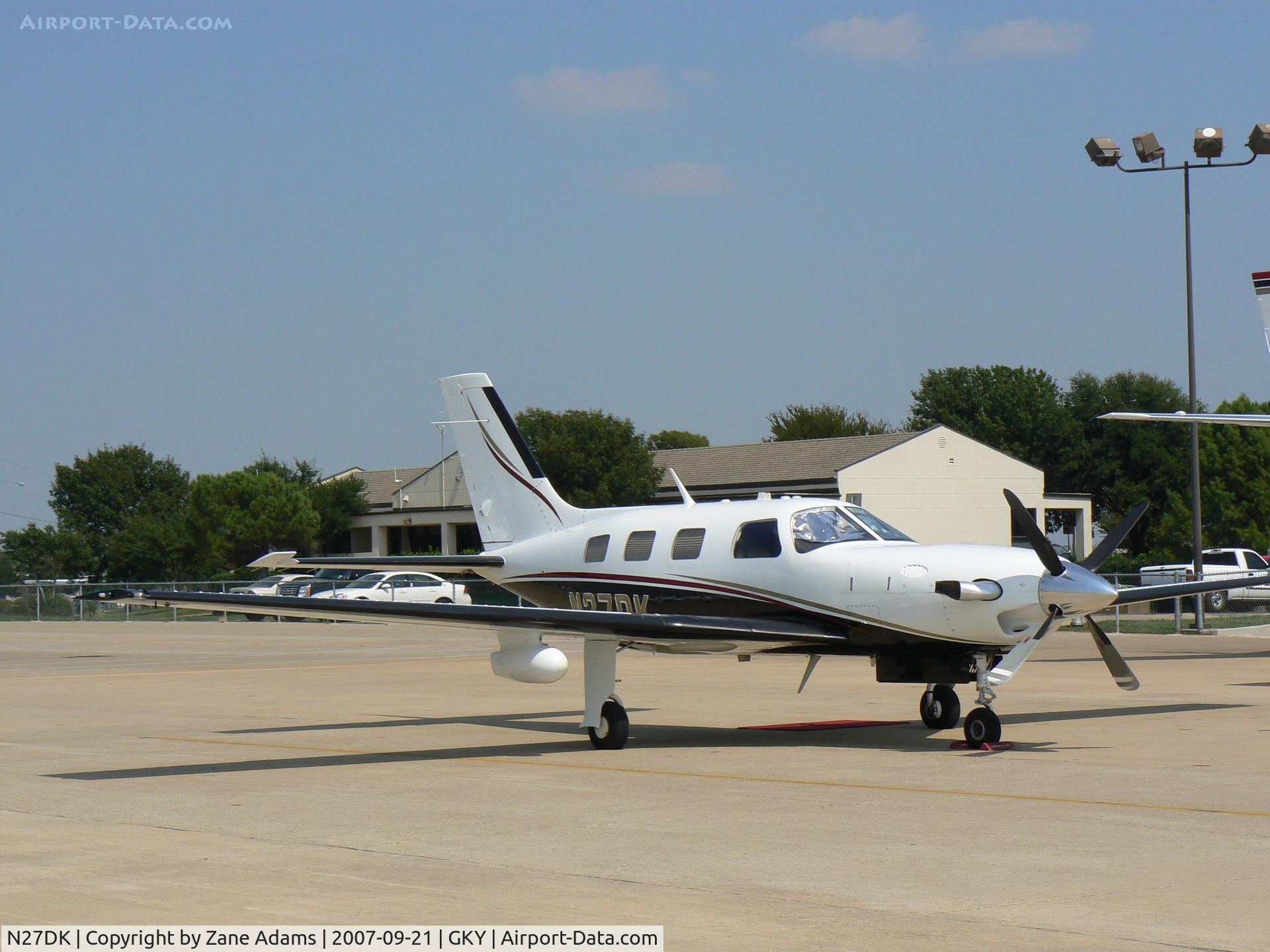 N27DK, 2004 Piper PA-46-500TP Malibu Meridian C/N 4697196, on the ramp at Arlington Muni