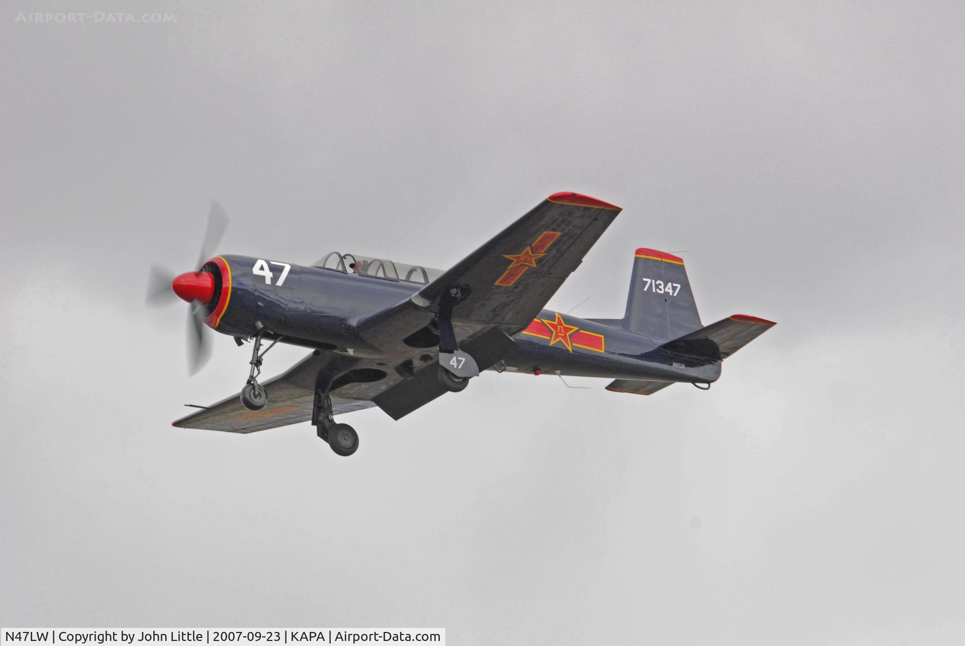 N47LW, 1983 Nanchang CJ-6A C/N 4032007, Good looking CJ-6 on approach 17L