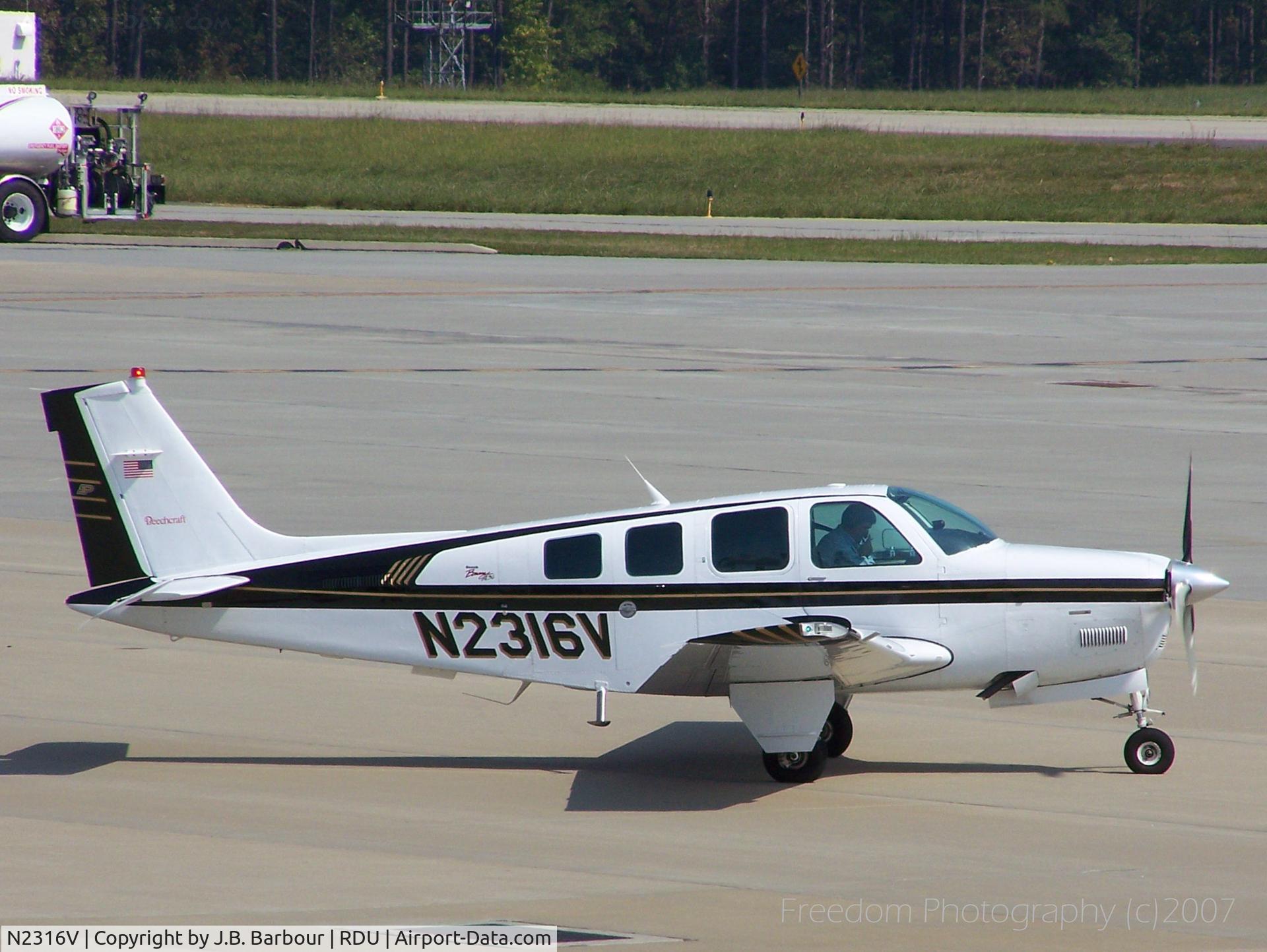 N2316V, 1997 Raytheon Aircraft Company A36 Bonanza C/N E-3116, N/A