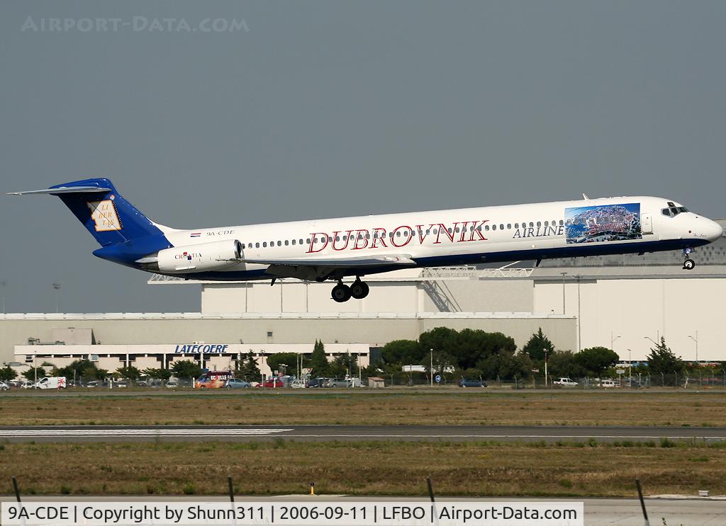 9A-CDE, 1981 McDonnell Douglas MD-82 (DC-9-82) C/N 48066, Landing rwy 14R