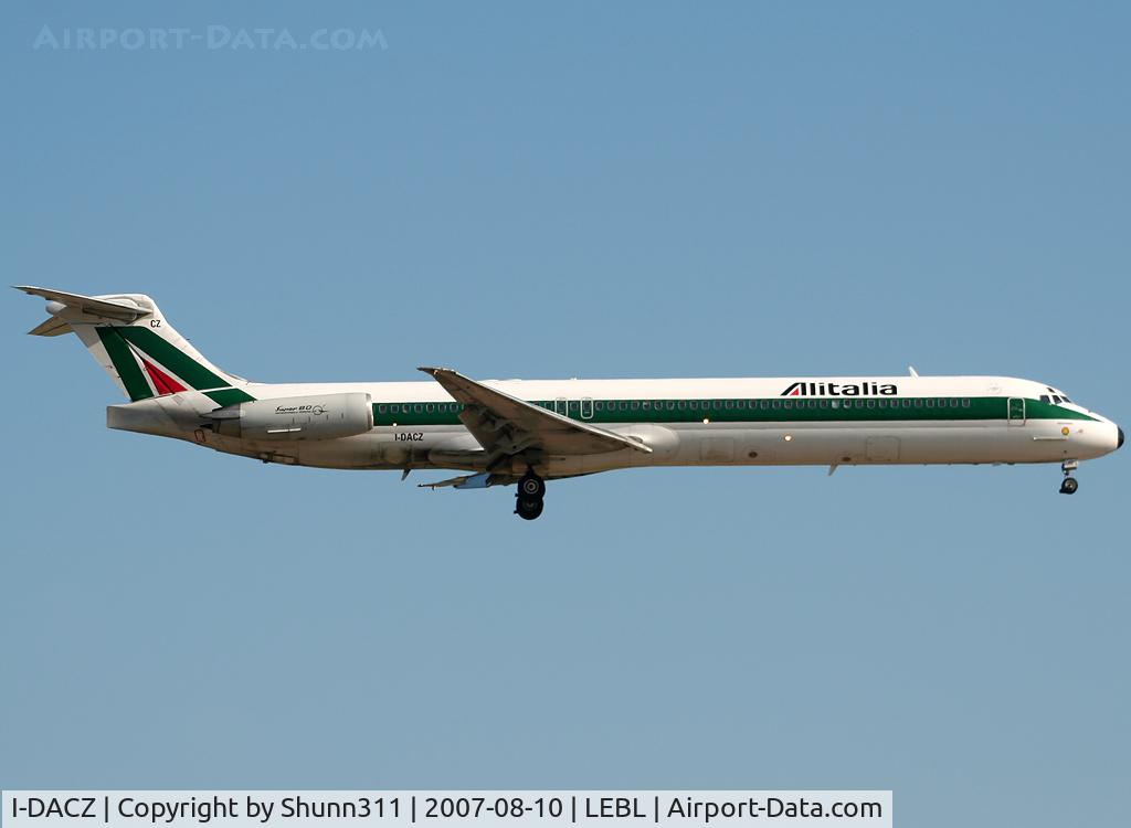 I-DACZ, 1991 McDonnell Douglas MD-82 (DC-9-82) C/N 53058/1927, Landing rwy 25L