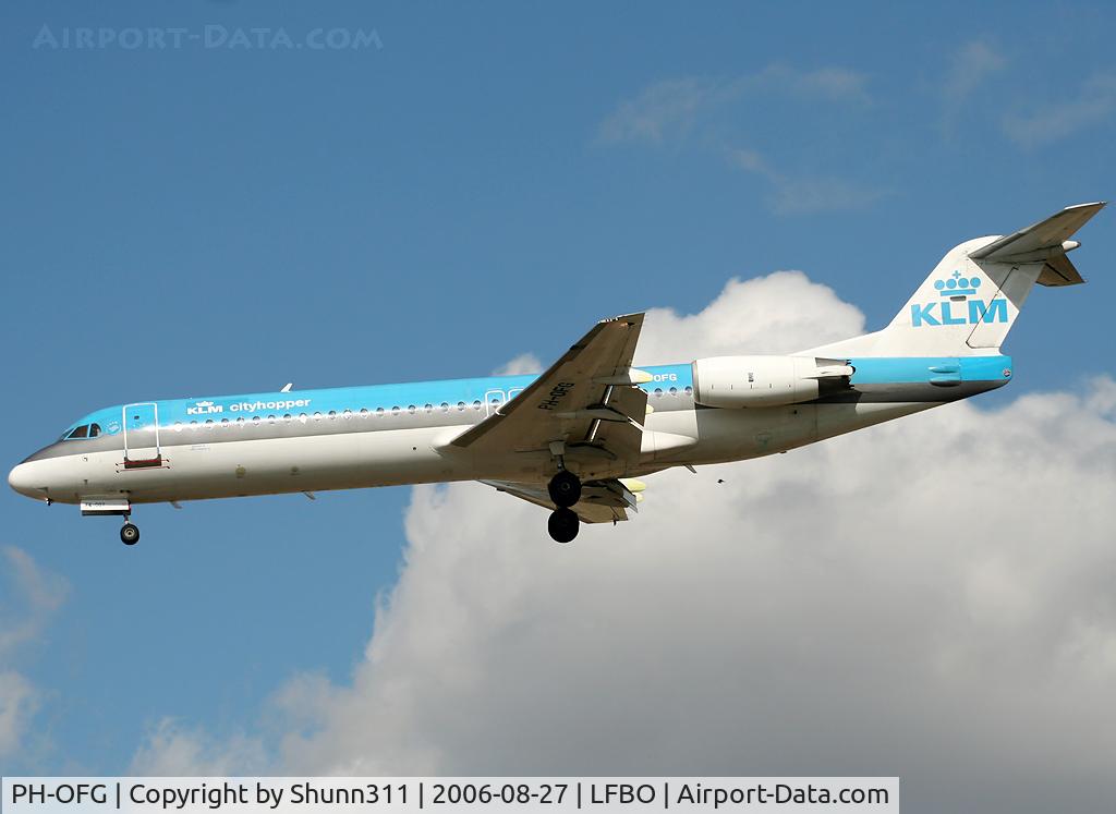 PH-OFG, Fokker 70 (F-28-0070) C/N 11275, Landing rwy 32L... old c/s