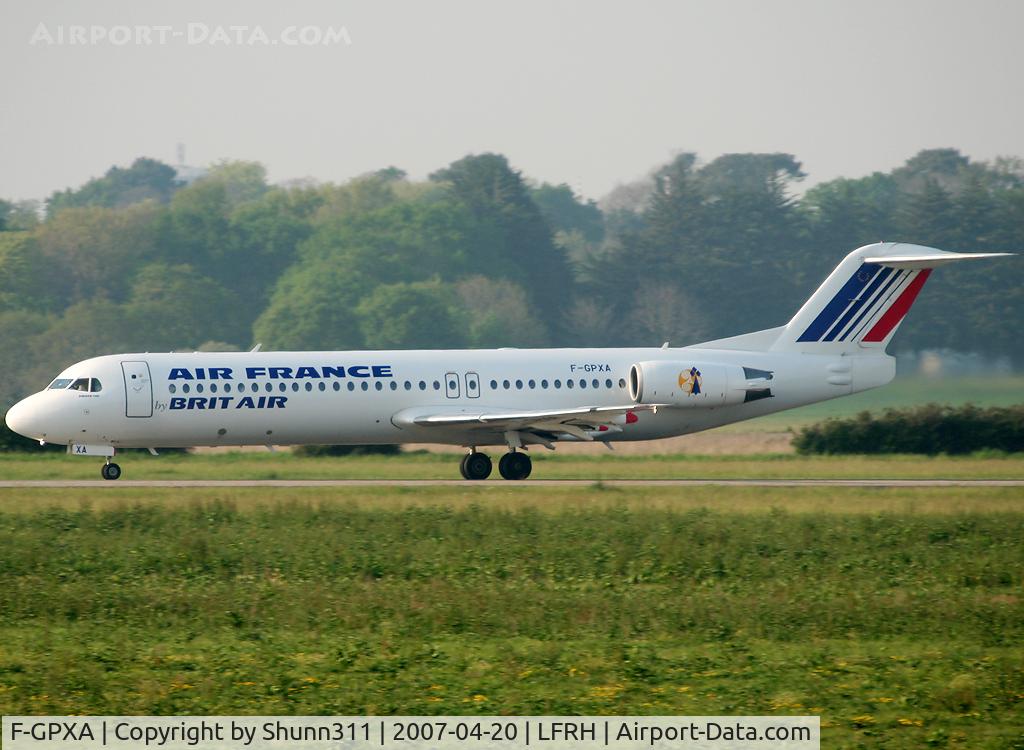 F-GPXA, 1995 Fokker 100 (F-28-0100) C/N 11487, On take off...