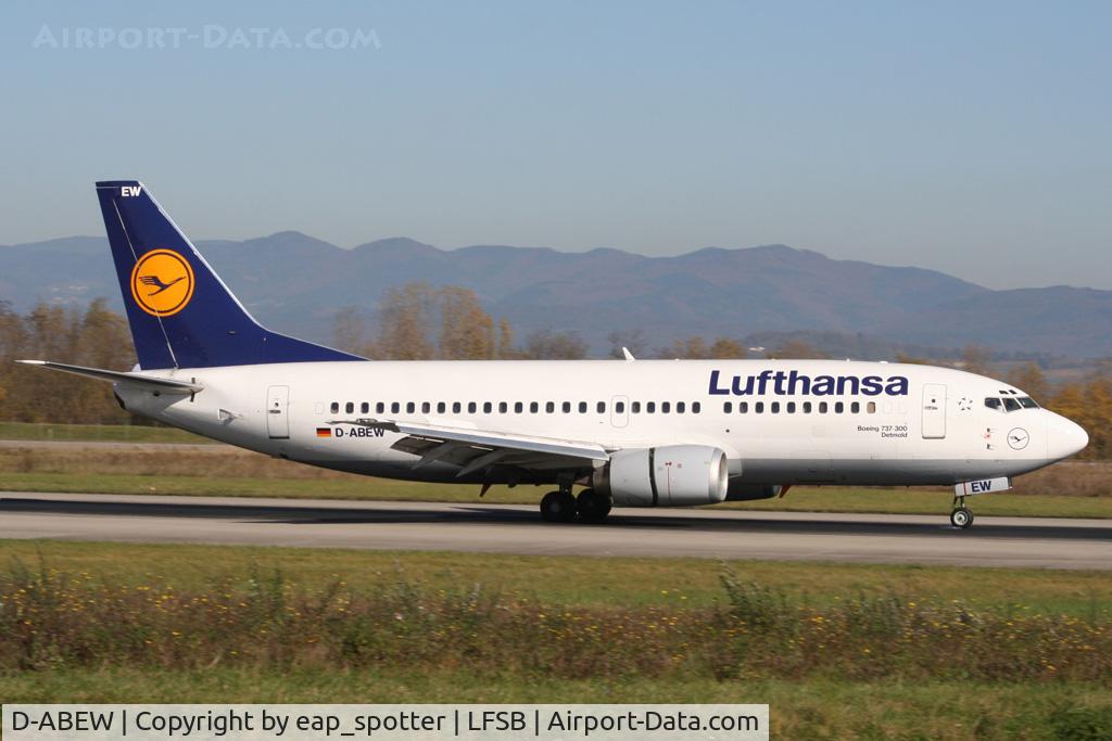 D-ABEW, 1995 Boeing 737-330 C/N 27905, landing on rwy 16